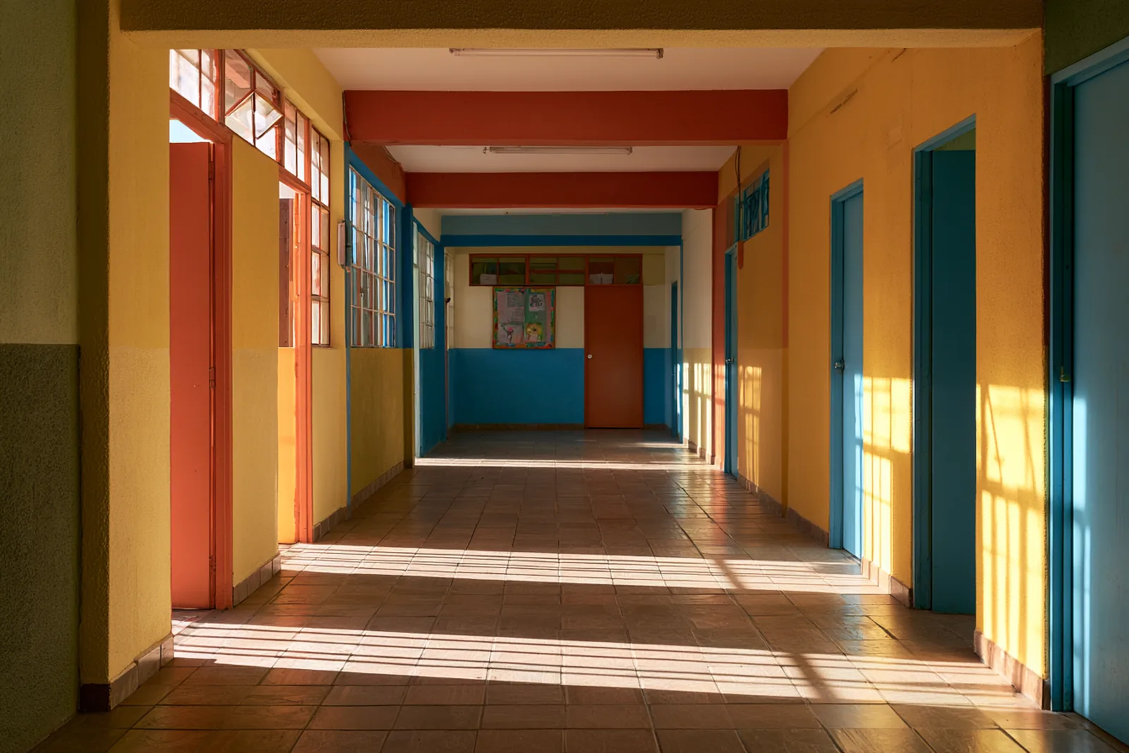 Pasillo de un centro educativo
