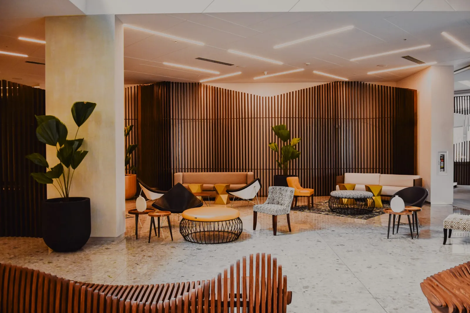 Vestíbulo de un hotel; imagen de referencia